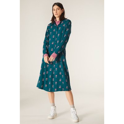 Vestido midi estampado, com botões COMPANIA FANTASTICA