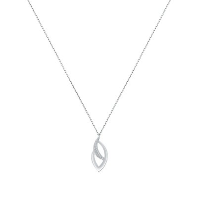 Collier en or 375 et oxyde de zirconium CLEOR