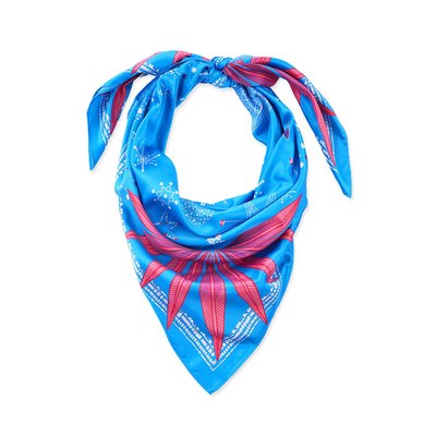 Foulard medium polyester recyclé effet soyeux imprimé COMETE WILD