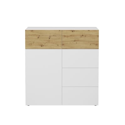 Buffet 1 porte 5 tiroirs Belm 1 - L109 x H115 cm CALICOSY