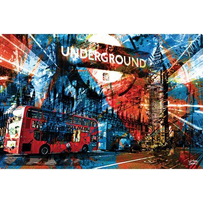 Tableau Affiche illustration graffiti london HEXOA