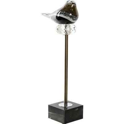Oiseau décoratif en verre marbré  élégant RECOLLECTION