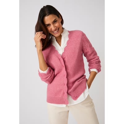 Gilet ajouré, finition effet crochet mélange laine et alpaga DAMART