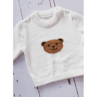 Pull ourson en coton LA MANUFACTURE DE LAYETTE