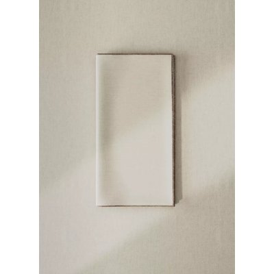 Serviettes de table 100 % lin overlock contraste MANGO HOME