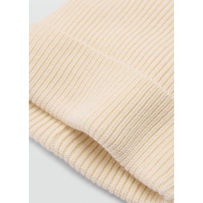Bonnet laine et cachemire mélangés maille côtelée MANGO MAN