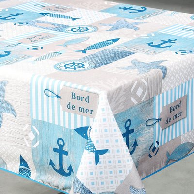 Nappe anti-tâche rectangulaire motif marin HOME MAISON