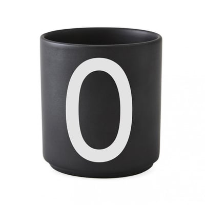 Mug en Porcelaine Noir Personal A-Z DESIGN LETTERS