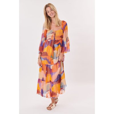 Robe longue imprimée manches amples TOULOULOU DERHY