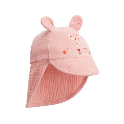 Casquette cache-cou bébé en gaze de coton Mindanao PETIT BEGUIN