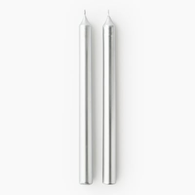 Lot de 2 bougies droites, h26cm, en paraffine MONOPRIX