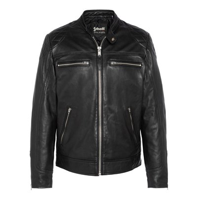 Blouson biker, cuir d'agneau SCHOTT