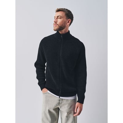 Pull en chenille gaufré et col zippé NEXT
