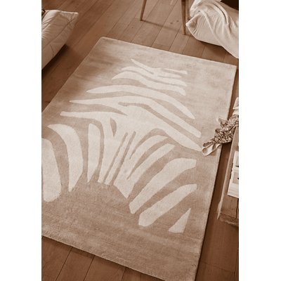 Tapis enfant rectangulaire épais, Coton bio GOTS, ZEBRE BLEUU STUDIO
