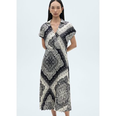Robe chemise en imprimé cachemire MANGO