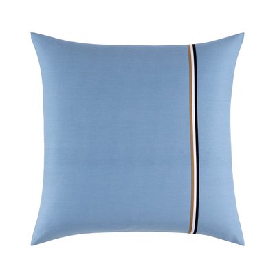 Taie d'oreiller en satin de coton bleu, B LINEA BOSS HOME