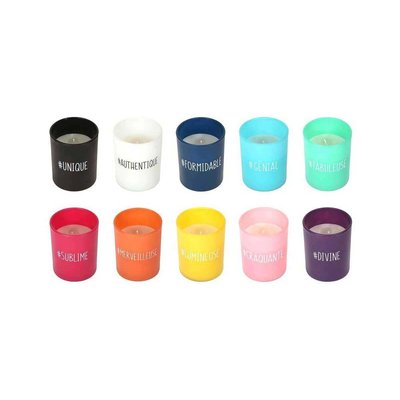 Bougie parfumée senteur vanille Hashtag 9 cm (Lot de 10) CMP
