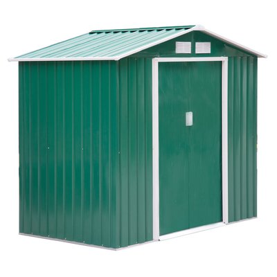 Abri de jardin - remise pour outils - cabanon porte verrouillable - tôle d'acier OUTSUNNY