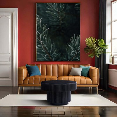 Ciela Round Fluted Mango Wood Coffee Table ÉDITÉ