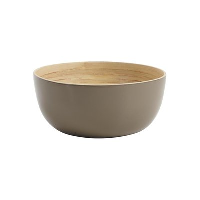 Corbeille en bambou laqué Taupe Ø22 AUBRY GASPARD