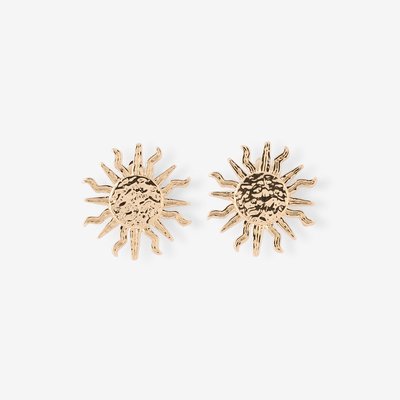 Boucles d'oreilles clips - soleil martelés dorés BALABOOSTE