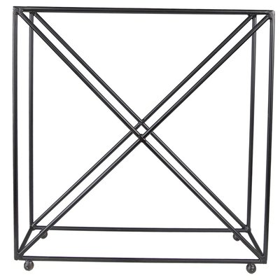 Porte bouteilles en métal noir 44x15x45cm WADIGA
