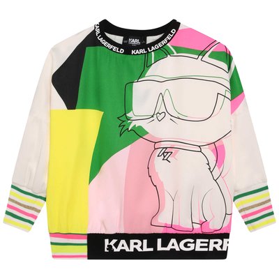 Sweat-shirt imprimé à motif KARL LAGERFELD KIDS