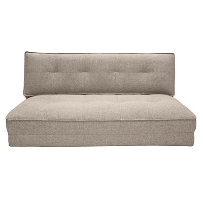Chauffeuse 2 places convertible en tissu vert de gris SALLY MILIBOO