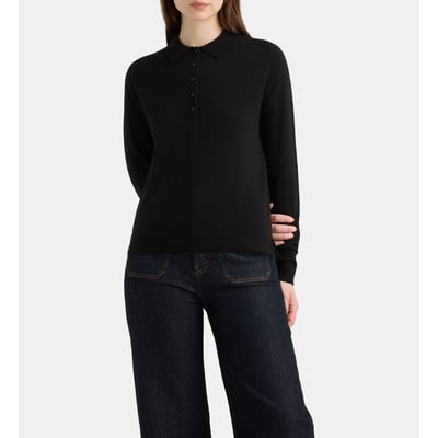 Pull slim elsa polo en laine GALERIES LAFAYETTE