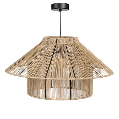 Suspension lumineuse en jute tressée ELSA MICA DECORATIONS