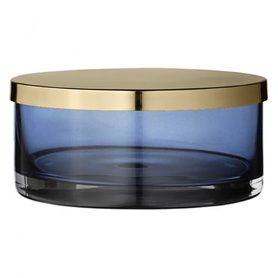 Boite Tota Large Verre et Laiton Diam 15,5 cm AYTM