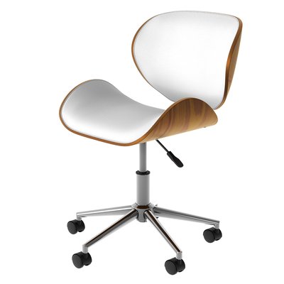 Chaise de bureau pivotante en cuir synthétique 79-91cm (à l'unité) - BAUDOIN RENDEZ-VOUS DÉCO