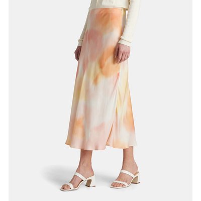 Jupe Midi Évasée Turin Tie And Dye Satinée GALERIES LAFAYETTE