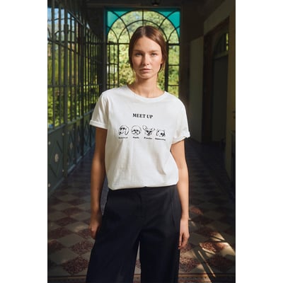 T-shirt droit à illustration MOLLY BRACKEN