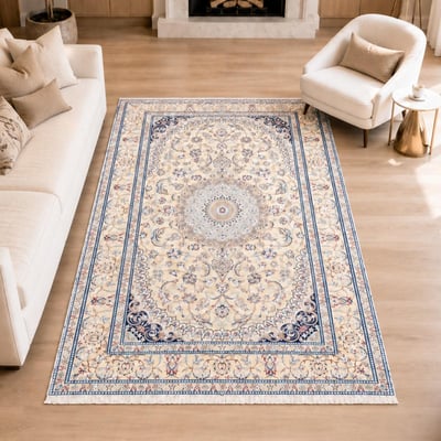 Tapis d'orient au motif oriental, artisanal noué main en laine UN AMOUR DE TAPIS