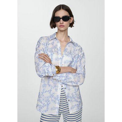 Chemise brodée fleurs MANGO