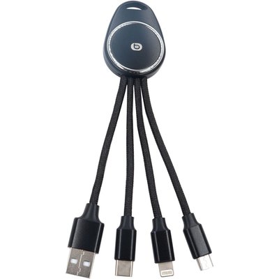 Câble trio court 3 en 1 (lightning microUSB USB-C) ESSENTIEL B