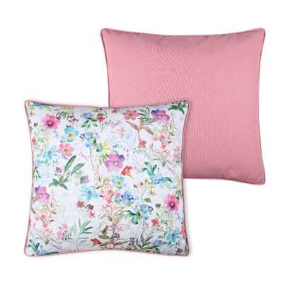 Coussin passepoilé imprimé fleurettes LOVELY CASA