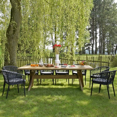 Table en teck recyclé 240 cm, Rhodes GECKO JARDIN