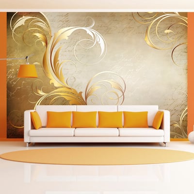 Papier peint intissé panoramique Gold leaf EDEN