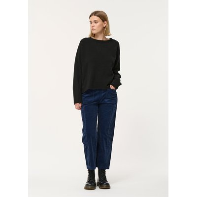 Pantalon droit bleu marine en velours côtelé HUMILITY
