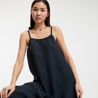 Robe longue évasée en lin, fabriquée en France LA REDOUTE COLLECTIONS