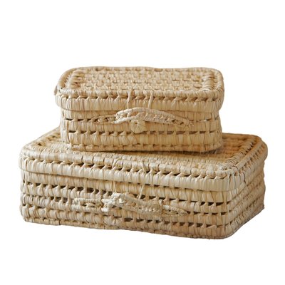 Valisette feuille de palmier HOME MAISON