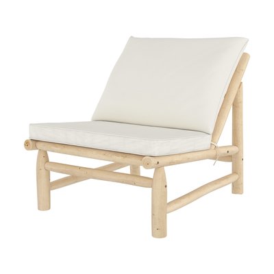Fauteuil de jardin en teck et coussins - MAKAM RENDEZ-VOUS DÉCO
