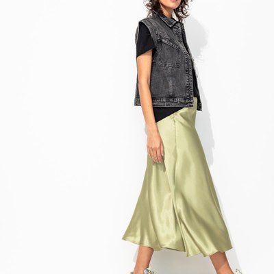 Jupe mi-longue en satin uni PROMOD