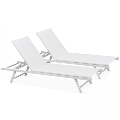 Lot de 2 bains de soleil pliant TAHITI OVIALA