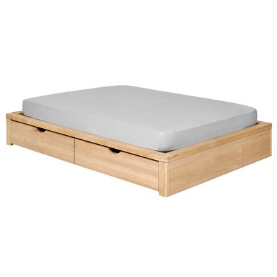 Pack lit avec 2 tiroirs et matelas Bois massif  GASTON AKITEN RETAIL