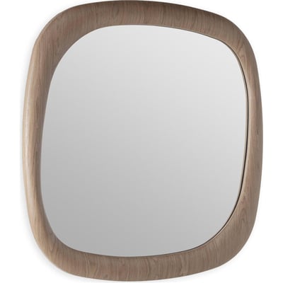 Miroir carré arrondi en bois RECOLLECTION