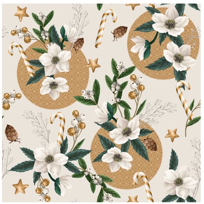 Nappe Toile cirée au mètre Roselle de Noel EDEN