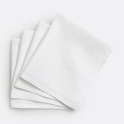 Lot de 4 serviettes de table lin lavé Victorine LA REDOUTE INTERIEURS